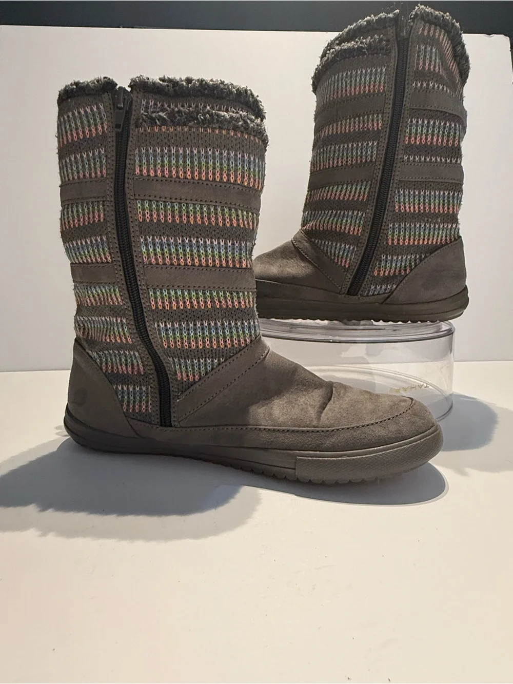 Rocket Dog Gray sweater Knit Multicolor Winter Boots